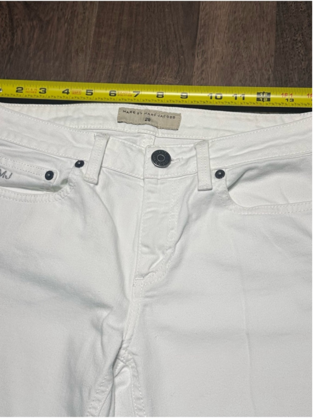 Marc by Marc Jacobs M193027 White Carrie Wash Jeans Size 28 Denim - Picture 6 of 16